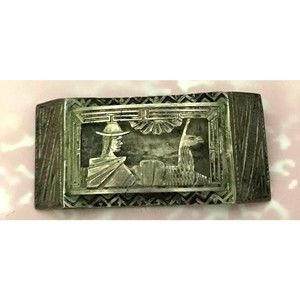 Vintage Peruvian 3D Pin Llama and Man